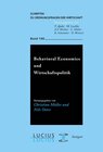 Buchcover Behavioral Economics und Wirtschaftspolitik