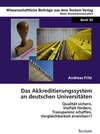 Buchcover Das Akkreditierungssystem an deutschen Universitäten