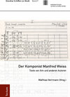 Buchcover Der Komponist Manfred Weiss