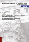 Buchcover Die Funktion des Prozessvergleichs im Zivilprozessrecht