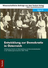 Buchcover Entwicklung zur Demokratie in Österreich