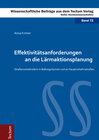 Buchcover Effektivitätsanforderungen an die Lärmaktionsplanung