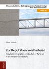 Buchcover Zur Reputation von Parteien