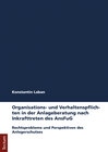 Buchcover Organisations- und Verhaltenspflichten in der Anlageberatung nach Inkrafttreten des AnsFuG