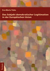 Buchcover Das Subjekt demokratischer Legitimation in der Europäischen Union