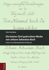 Buchcover Die letzten fünf gedruckten Werke von Johann Sebastian Bach