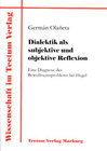 Buchcover Dialektik als subjektive und objektive Reflexion