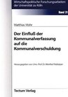 Buchcover Der Einfluss der Kommunalverfassung auf die Kommunalverschuldung