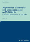 Buchcover Allgemeines Sicherheits- und Ordnungsgesetz (ASOG) Berlin