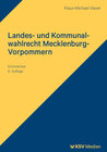 Buchcover Landes- und Kommunalwahlrecht Mecklenburg-Vorpommern