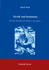Buchcover Mystik und Institution