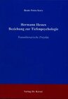 Buchcover Hermann Hesses Beziehung zur Tiefenpsychologie