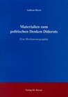 Buchcover Materialien zum politischen Denken Diderots