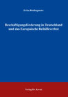 Buchcover Beschäftigungsförderung in Deutschland und das Europäische Beihilfeverbot