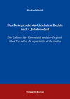 Buchcover Das Kriegsrecht des Gelehrten Rechts im 15. Jahrhundert