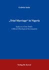 Buchcover "Trial Marriage" in Nigeria