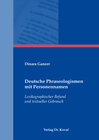 Buchcover Deutsche Phraseologismen mit Personennamen