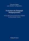 Buchcover Evaluation der Pädagogik Wolfgang Klafkis