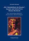 Buchcover "Die Unheimlichkeit des Daseins": Sprache und Tod im Werk Thomas Bernhards