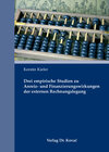 Buchcover Drei empirische Studien zu Anreiz- und Finanzierungswirkungen der externen Rechnungslegung