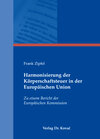 Buchcover Harmonisierung der Körperschaftsteuer in der Europäischen Union