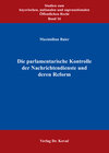 Buchcover Die parlamentarische Kontrolle der Nachrichtendienste und deren Reform