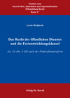 Buchcover Das Recht des öffentlichen Dienstes und die Fortentwicklungsklausel