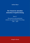 Buchcover Der Stand der aktuellen deutschen Utopieforschung