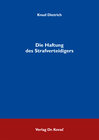 Buchcover Die Haftung des Strafverteidigers