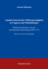Buchcover Aspekte historischer Mehrsprachigkeit in Ungarn und Siebenbürgen