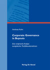 Buchcover Corporate Governance in Buyouts