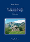 Buchcover Die Gewohnheitsrechte der albanischen Berge