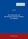 Buchcover Das chinesische und das deutsche Insolvenzverfahren im Vergleich