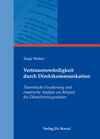 Buchcover Vertrauenswürdigkeit durch Direktkommunikation