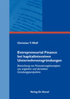 Buchcover Entrepreneurial Finance bei kapitalintensiven Unternehmensgründungen