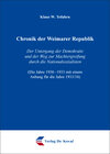 Buchcover Chronik der Weimarer Republik