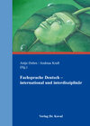 Buchcover Fachsprache Deutsch - international und interdisziplinär