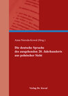 Buchcover Die deutsche Sprache des ausgehenden 20. Jahrhunderts aus polnischer Sicht