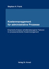 Buchcover Kostenmanagement für administrative Prozesse