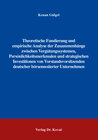 Buchcover Theoretische Fundierung und empirische Analyse der Zusammenhänge zwischen Vergütungssystemen, Persönlichkeitsmerkmalen u