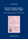 Buchcover Prof. Dr. Hermann Kastner – Politiker, Lebemann, Agent