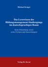 Buchcover Das Lernwissen der Bildungsmanagement-Studiengänge im deutschsprachigen Raum
