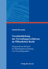 Buchcover Vereinheitlichung des Verwaltungsverfahrens im Öffentlichen Recht