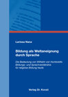 Buchcover Bildung als Weltaneignung durch Sprache