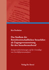 Buchcover Das Studium der Betriebswirtschaftlichen Steuerlehre als Zugangsvoraussetzung für den Steuerberaterberuf