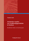 Buchcover Juristische Aspekte zur Ernährungsgeschichte in Sachsen