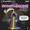 Buchcover Tot, aber lustig! Postkartenkalender 2019