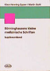 Buchcover Bönninghausens kleine medizinische Schriften