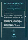 Buchcover Towards a Better Implementation of International Humanitarian Law