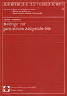 Buchcover Beiträge zur juristischen Zeitgeschichte
